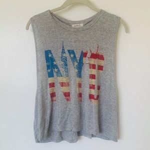 Graphic crop sleeveless top